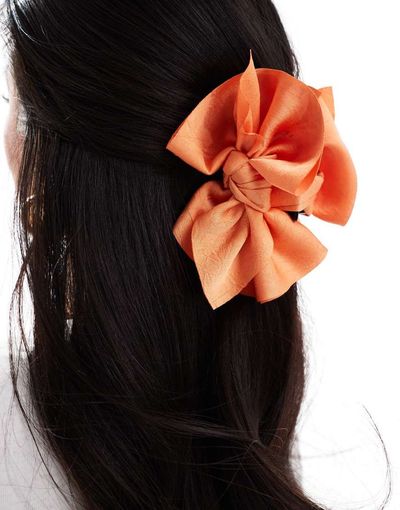 Easilocks Easilocks X ASOS Exclusive Bow Hair Claw - Orange-Purple