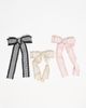 Easilocks Easilocks x ASOS Exclusive Gingham hair bows - 3 pack (pink, black and cream)-Multi - 1