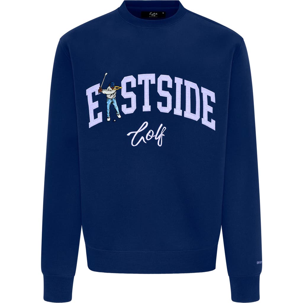 Eastside Golf Eastside Golf Luxe Fleece Logo Appliqué Crewneck Sweatshirt