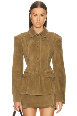 EAVES EAVES Aina Suede Cinched Jacket