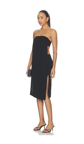 EAVES EAVES Brynn Polished Crepe Midi Dress
