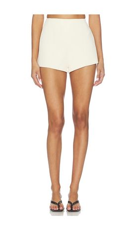 EAVES EAVES Naftali Polished Crepe Mini Short