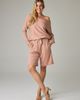 eavolu eavolu Baikal Eco-Luxe Fleece Off-Shoulder Crop Top - Cloud-Soft Comfort - 2