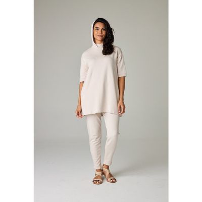 eavolu eavolu Malawi Eco-Luxe Fleece Hooded Tunic/Dress - Cloud-Soft Comfort