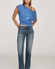 EB Denim Ariel Mid-Rise Wedgie Straight Jeans - 1
