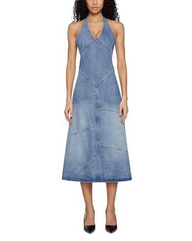 Eb Denim Eb Denim Delphi Pieced Halter Dress