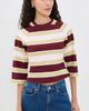 EB Denim EB Denim Kingsley Top Burgundy Soft Pink Stripe - 2