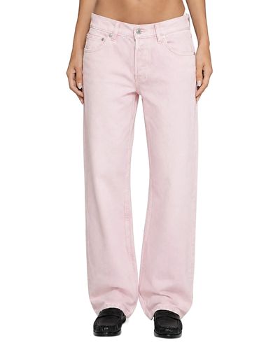 Eb Denim Eb Denim Low Rise Baggy Jeans in Soft Pink