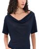 EB Denim EB Denim Madeo Cowl Neck Tee Navy - 1