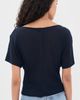 EB Denim EB Denim Madeo Cowl Neck Tee Navy - 3