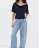 EB Denim EB Denim Madeo Cowl Neck Tee Navy - 5