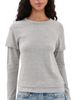 EB Denim EB Denim Rory Layered Long Sleeve Heather Grey - 1