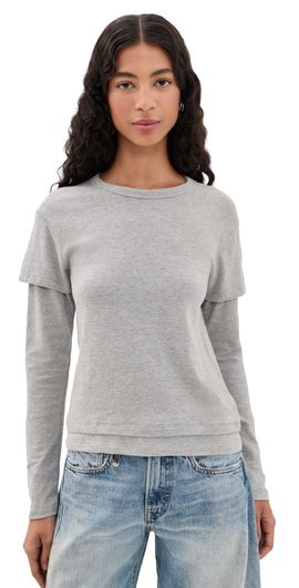 EB Denim EB Denim Rory Layered Long Sleeve Heather Grey