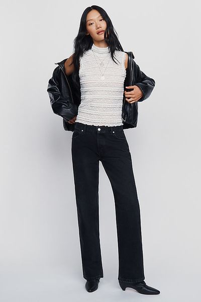 EB Denim Low-Slung Baggy Wide-Leg Jeans