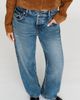 EB Denim Mid Rise Wide Leg Baggy Jeans - 2