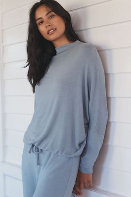 Eberjey Cozy Time Mock Neck Sweatshirt