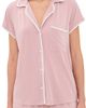 Eberjey Eberjey Frida Shortie Pajama Set Woodrose/Ivory - 1