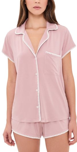 Eberjey Eberjey Frida Shortie Pajama Set Woodrose/Ivory