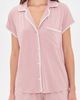 Eberjey Eberjey Frida Shortie Pajama Set Woodrose/Ivory - 2