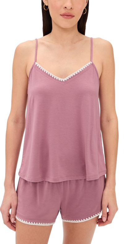 Eberjey Eberjey Frida The Whip Stitch Cami and Shorts Set FIG/IVORY