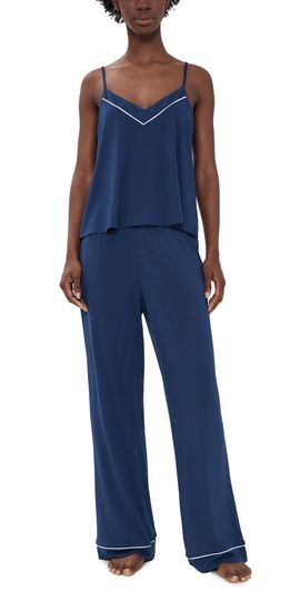 Eberjey Eberjey Gisele Cami & Pants Pajama Set Navy/Ivory