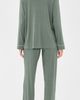 Eberjey Eberjey Gisele Long Pajama Set Desert Sage/Ivory - 3