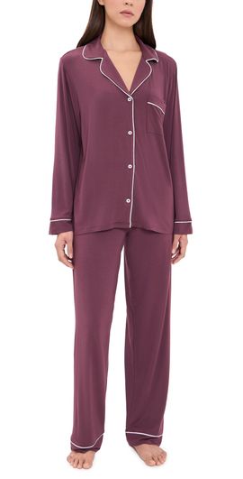 Eberjey Eberjey Gisele Long Pajamas Set Wildberry/Ivory