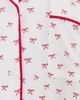 Eberjey Eberjey Gisele Printed Pajama Set Mini Bow Ivory/Holly Red - 6