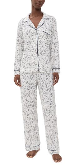 Eberjey Eberjey Gisele Printed Pajama Set ON THE SLOPES IVORY/NAVY