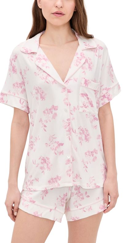 Eberjey Eberjey Gisele Printed Relaxed Shorts Pajama Set Rose Garden