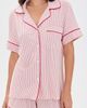 Eberjey Eberjey Gisele Printed Short Pajama Set DUO STRIPE HOLLYRED/HOLLYRED - 2
