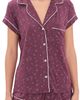 Eberjey Eberjey Gisele Printed Shortie Pajamas Starlight Windberry/Ivory - 1