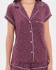 Eberjey Eberjey Gisele Printed Shortie Pajamas Starlight Windberry/Ivory - 2