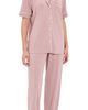 Eberjey Eberjey Gisele Short Sleeve and Pants Pajama Set Woodrose/Ivory - 1