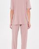 Eberjey Eberjey Gisele Short Sleeve and Pants Pajama Set Woodrose/Ivory - 3