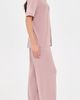 Eberjey Eberjey Gisele Short Sleeve and Pants Pajama Set Woodrose/Ivory - 4