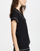 Eberjey Eberjey Gisele Shortie PJ Set Black/Sorbet Pink XL - 4