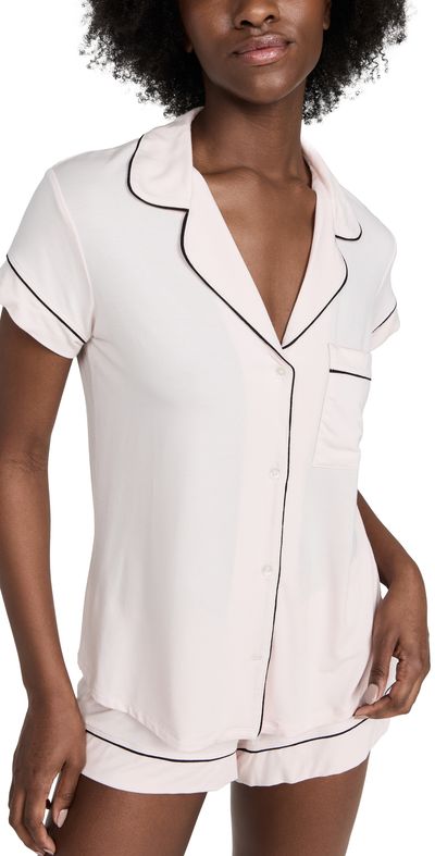 Eberjey Eberjey Gisele Shortie PJ Set Sorbet/Black XL