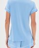Eberjey Eberjey Gisele Shortie Pajama Set Summer Blue/White - 3