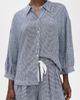 Eberjey Eberjey Linen Blend Relaxed Sleeve Top Gingham White/Navy L - 2