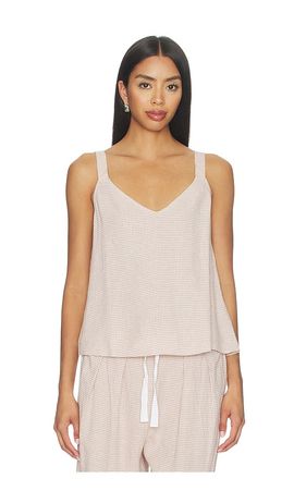 eberjey eberjey Linen Blend V Neck Cami Top