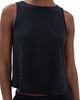 Eberjey Eberjey Linen Knit Boat Neck Crop Tank Black - 1