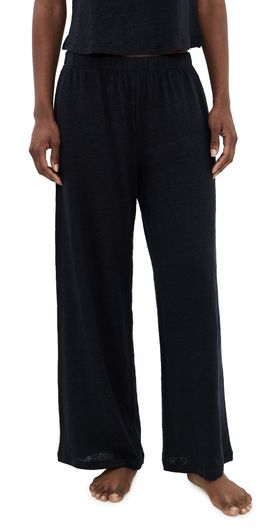 Eberjey Eberjey Organic Linen Knit Pants Black