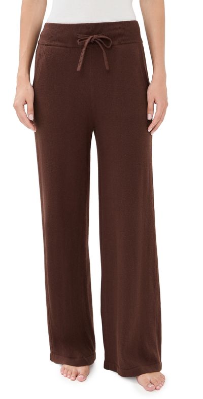 Eberjey Eberjey Recycled Sweater Pants Chocolate