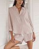 Eberjey Linen Blend Relaxed Quarter-Sleeve Top - 1