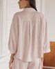 Eberjey Linen Blend Relaxed Quarter-Sleeve Top - 3