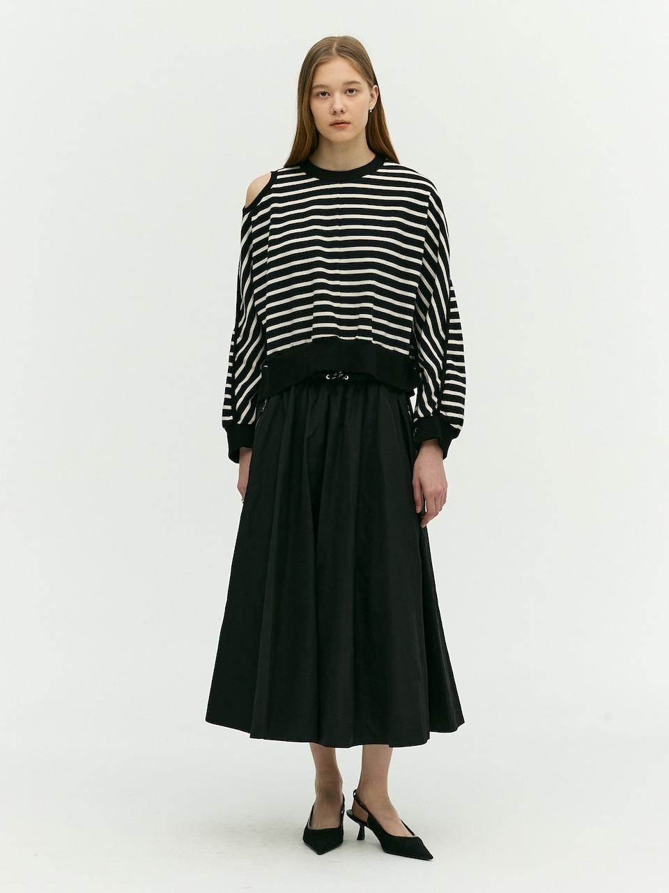 E.B.M (Edition by Michaa) Banded Flare Skirt (EMP3WSK070)