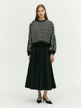 E.B.M (Edition by Michaa) Banded Flare Skirt (EMP3WSK070)