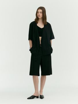 E.B.M (Edition by Michaa) Basic Belted Bermuda Pants EMO5WPT100 (3 COLOR)