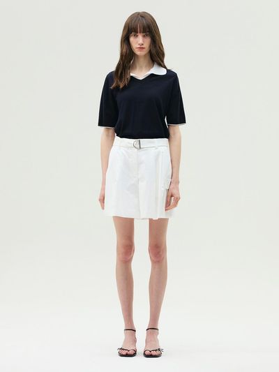 E.B.M (Edition by Michaa) Belted Pleated Pants (EMP4WPT070)